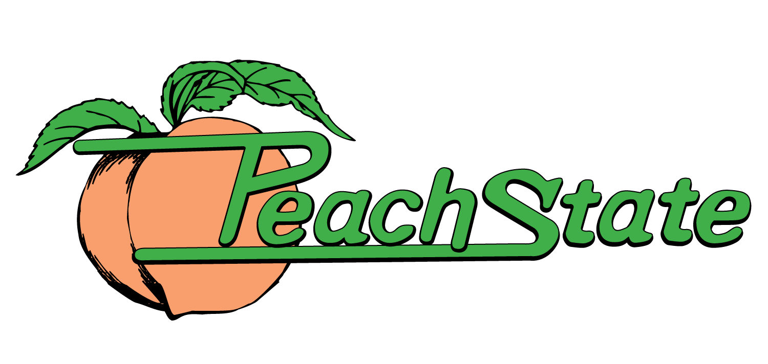 A truck broker logo with the words " peachstyle " in front of it.