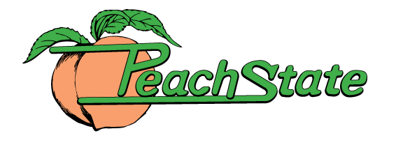 A truck line up is shown with the words peach state.