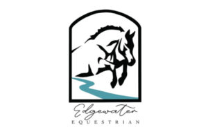 A horse running in the water with a river behind it.